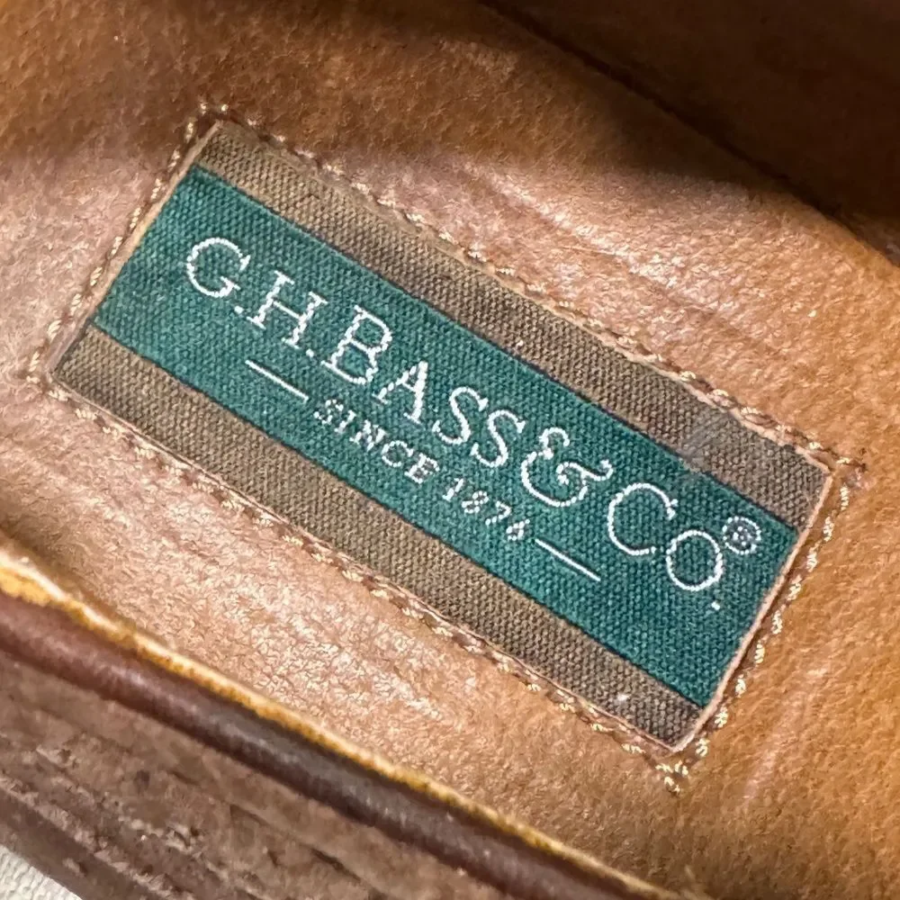 G.H. Bass & Co. Wingtip Oxford Suede Shoes Mens Size 10M